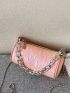 Mini Pink Chain Strap Women's Fashion Cylinder Bag Shoulder Bag Ladies Crossbody Bag