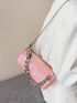 Mini Pink Chain Strap Women's Fashion Cylinder Bag Shoulder Bag Ladies Crossbody Bag