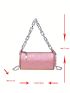 Mini Pink Chain Strap Women's Fashion Cylinder Bag Shoulder Bag Ladies Crossbody Bag