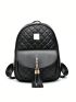 3pcs Backpack Set Quilted Classic Backpack Square Bag Wallet