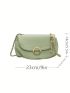 Small Square Bag Faux Pearl Decor Flap Chain Strap