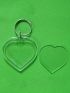 Clear Photo Frame Key Chain Acrylic Heart Design Insert Photo Picture Frame Key Ring Key Holder DIY Split