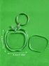 Clear Photo Frame Key Chain Circle Insert Photo Picture Frame Key Ring Key Holder DIY Split