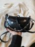 Small Metal Decor Square Bag Black Fashionable