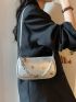 Small Metal Decor Square Bag Black Fashionable