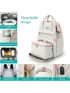 Lunch Backpack for Women, 15.6 Inch Laptop Backpack with USB Port, Grey Pink