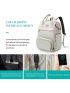 Lunch Backpack for Women, 15.6 Inch Laptop Backpack with USB Port, Grey Pink