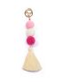 Colorful Pom Pom Tassel Pendant Keychain For Women Bag Charm Keyring Purse Handbag Decor