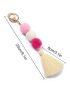 Colorful Pom Pom Tassel Pendant Keychain For Women Bag Charm Keyring Purse Handbag Decor