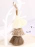 Gradient Colors Layered Tassel Keychain Bag Charm Simple Lobster Claw Key Ring