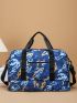 Graphic Print Duffel Bag Double For Travel