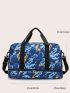 Graphic Print Duffel Bag Double For Travel