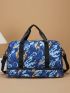 Graphic Print Duffel Bag Double For Travel