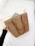 Minimalist Straw Bag Solid Color Vacation Style