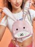 Anime Mini Novelty Bag Cartoon Design Cute Pink For Vacation