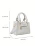 Mini Square Bag Crocodile Embossed Double Handle Fashion Style