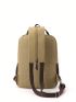 Medium Classic Backpack Two Tone Buckle Decor