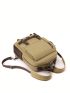 Medium Classic Backpack Two Tone Buckle Decor