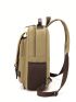 Medium Classic Backpack Two Tone Buckle Decor