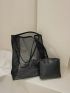 Minimalist Mesh Shopper Bag With Inner Pouch