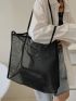 Minimalist Mesh Shopper Bag With Inner Pouch