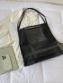 Minimalist Mesh Shopper Bag With Inner Pouch