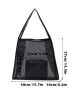 Minimalist Mesh Shopper Bag With Inner Pouch