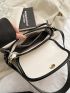 Long 10.2 Inches Wide 3.5 Inches High 5.5 Inches PU Monochrome Fashion Shoulder Bag