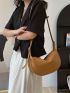 Minimalist Crossbody Bag Medium Zipper Pu