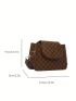 Mini Geometric Pattern Flap Square Bag Vintage