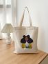 Figure Graphic Shopper Bag Double Handle Preppy