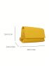 Mini Crocodile Embossed Flap Square Bag Neon Yellow Funky