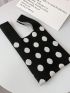 Mini Polka Dot Crochet Bag Double Handle