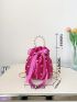 Mini Faux Pearl Decor Bucket Bag