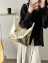 Metallic Shoulder Tote Bag Double Handle Funky