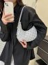 Mini Geometric Pattern Hobo Bag Zipper Vintage