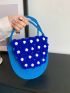 Mini Flower Decor Flap Straw Bag Vacation