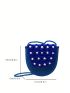 Mini Flower Decor Flap Straw Bag Vacation