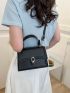 Mini Minimalist Flap Square Bag Top Handle Elegant