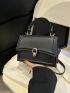 Mini Minimalist Flap Square Bag Top Handle Elegant