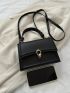 Mini Minimalist Flap Square Bag Top Handle Elegant