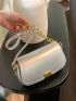 Metallic Flap Saddle Bag Funky Metal Decor