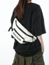 Letter Graphic Fanny Pack Large Capacity Zipper