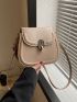 Women's Retro Simple Shoulder Bag, New Casual Pu Flap Saddle Bag