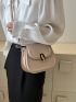 Women's Retro Simple Shoulder Bag, New Casual Pu Flap Saddle Bag