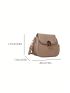 Women's Retro Simple Shoulder Bag, New Casual Pu Flap Saddle Bag