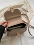 Women's Retro Simple Shoulder Bag, New Casual Pu Flap Saddle Bag