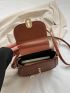 Women's Retro Simple Shoulder Bag, New Casual Pu Flap Saddle Bag