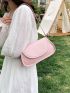 Solid Saddle Bag Flap Adjustable Strap Fashion PU