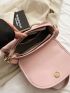 Solid Saddle Bag Flap Adjustable Strap Fashion PU